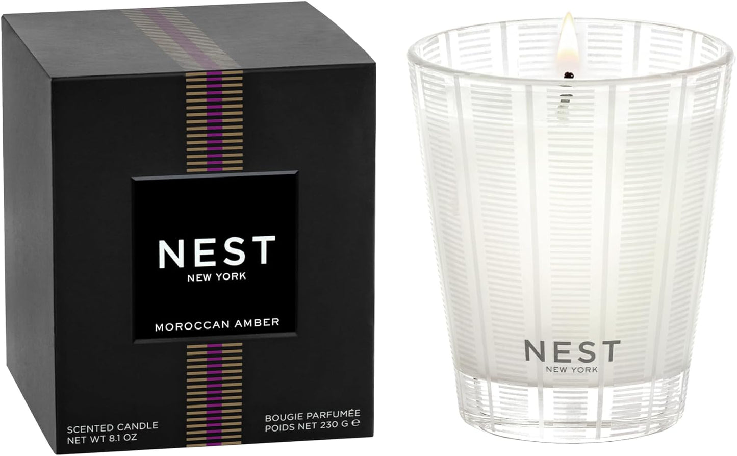 NEST New York Moroccan Amber Scented Candle - Luxury Glass