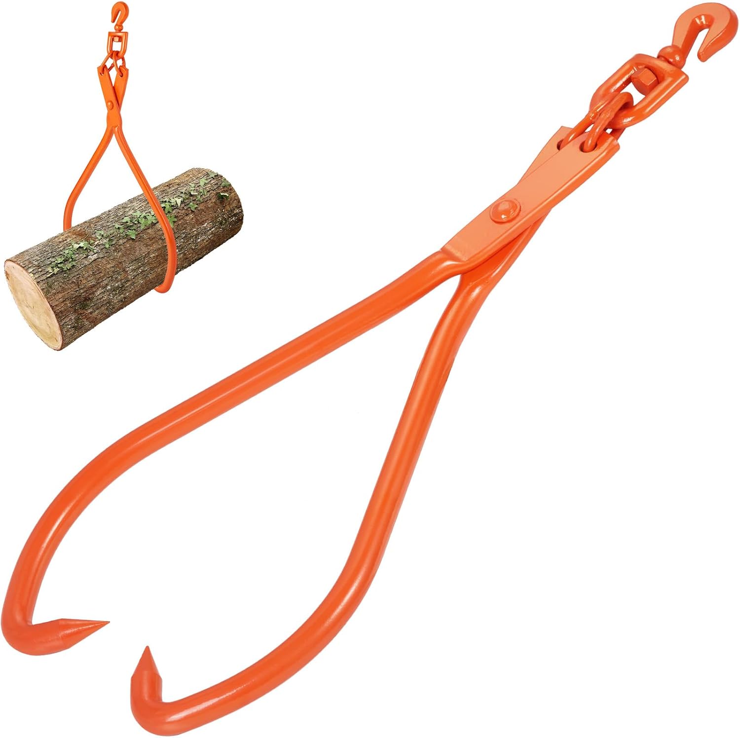 VEVOR Heavy Duty Rotating Steel Lumber Skidding Tongs for Logs