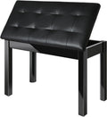 AODSK Wooden Duet Piano Bench with Storage and Cushion Comfort