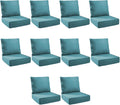Outdoor Cushion Set 22x24 in 6 in Thick Patio Cushions - 10-Pack