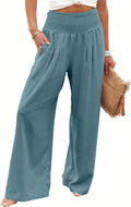 Women's Flowy Linen Palazzo Pants for Comfortable Summer Fashion