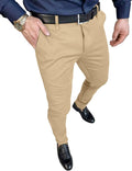 Plepan Men's Slim Fit Stretch Dress Pants - Wrinkle-Free Comfort these