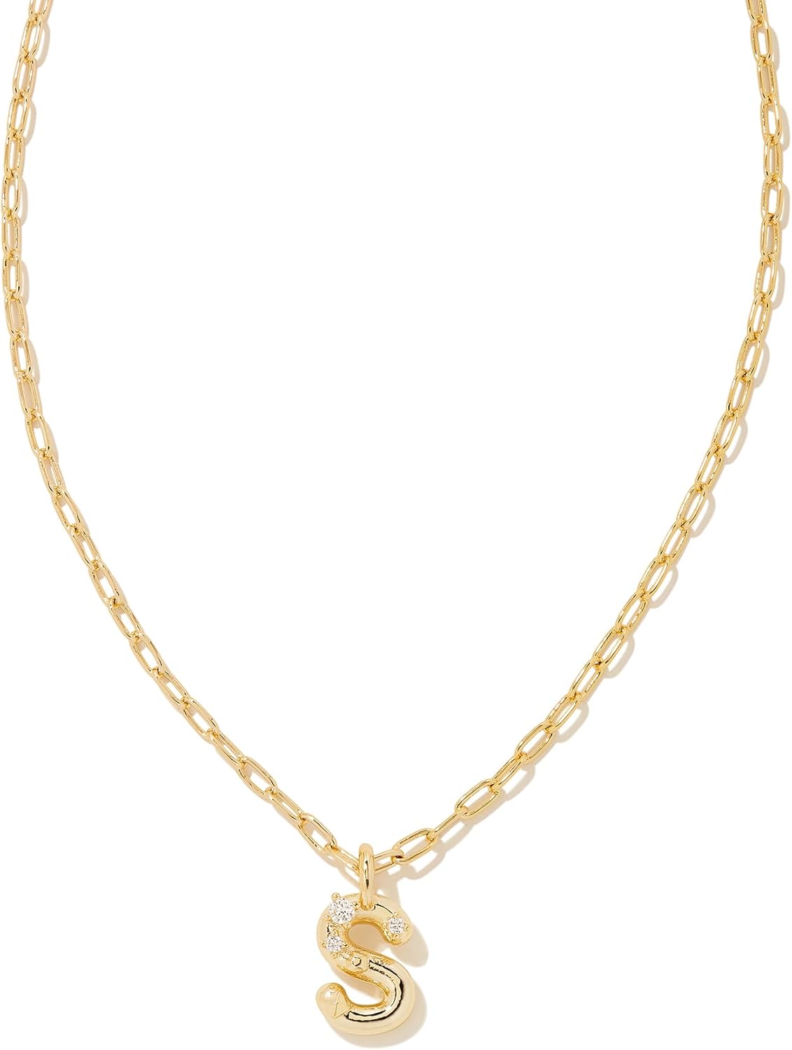 Kendra Scott Crystal Letter Short Pendant Necklace for Women