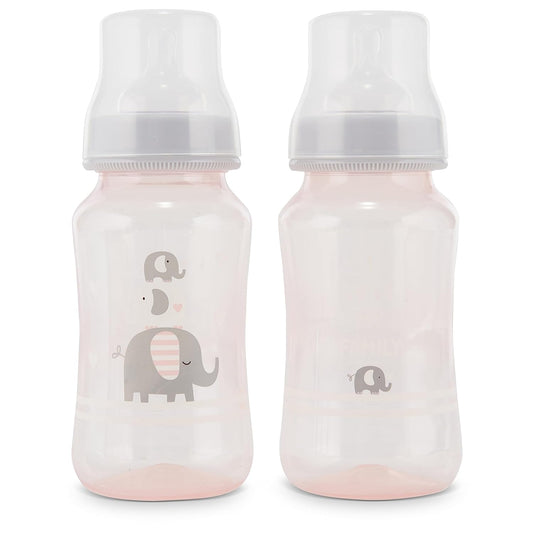 Cudlie 2-Pack Baby Bottles - 11oz, Fun Prints, BPA-Free