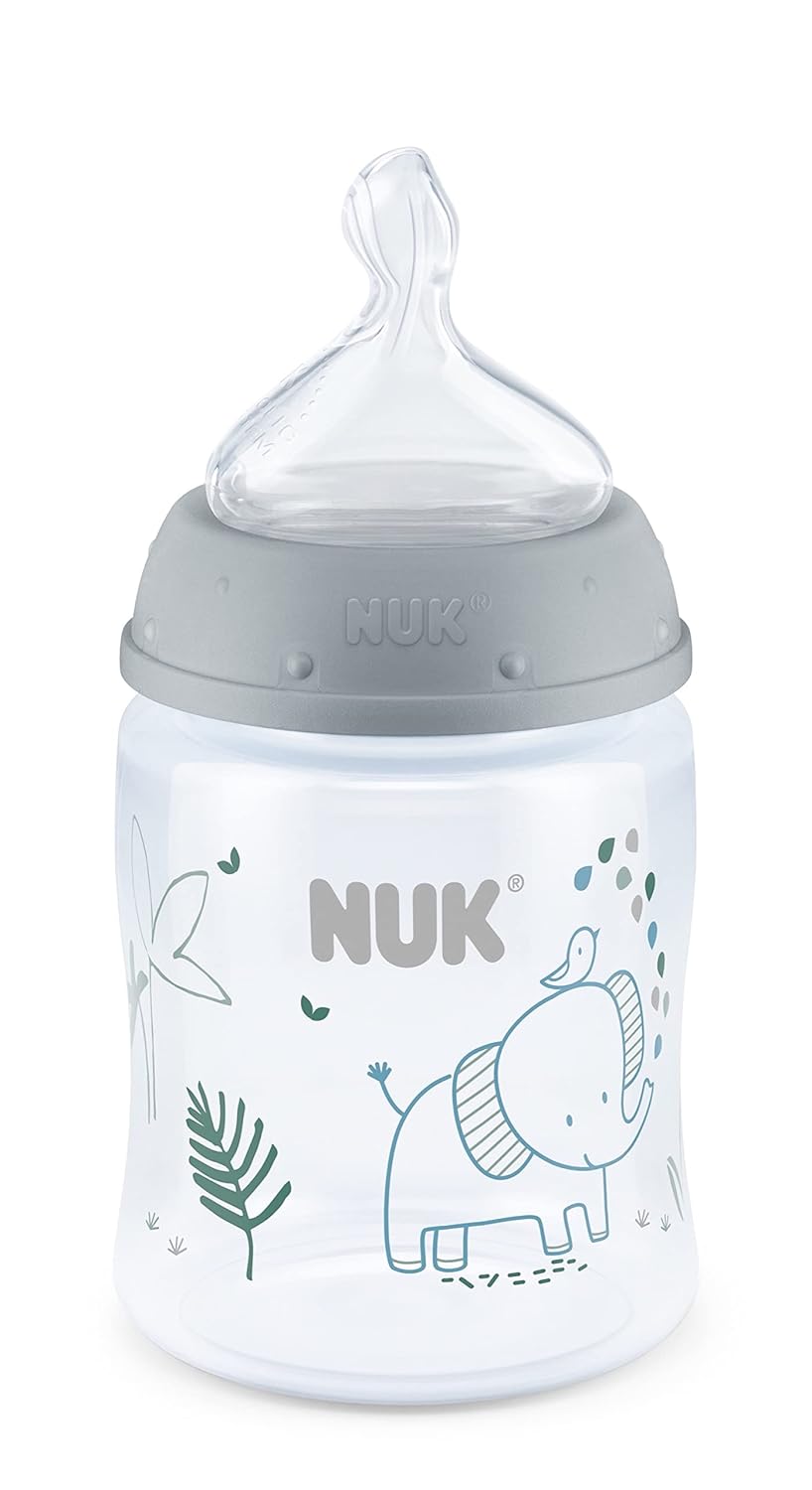 NUK 5 oz Elephant Baby Bottle for Anti-Colic Comfort