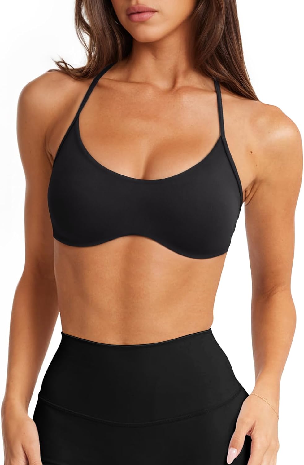 LASLULU Women's Padded Y-Back Sports Bra - Supportive & Stylish