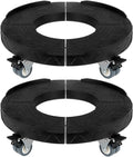 Round Dolly Cart Adjustable 15-19 in Trash Can Dolly - Heavy Duty