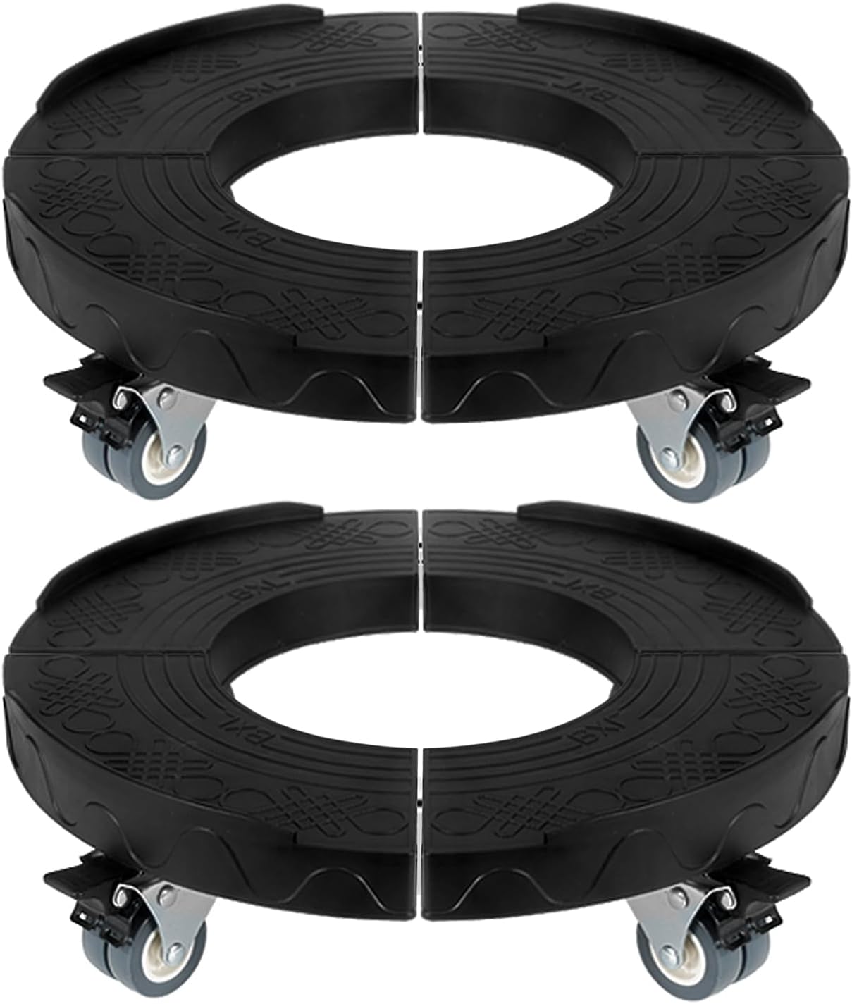 Heavy Duty Round Dolly Cart for Trash Can, Adjustable 15-19 in