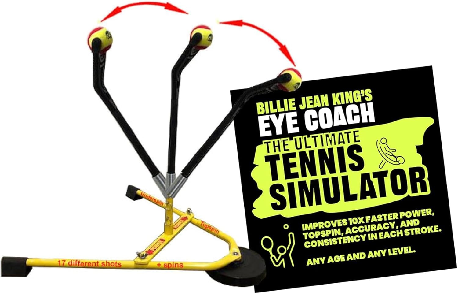 Billie Jean King's Eye Coach Tennis Training Aid for All Ages