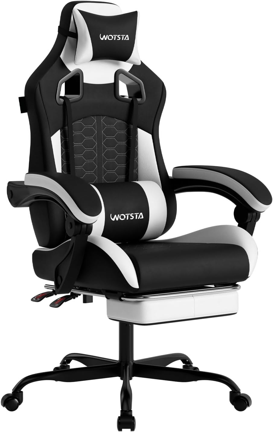 Gaming Chair with Massage and Ergonomic Design for Comfort