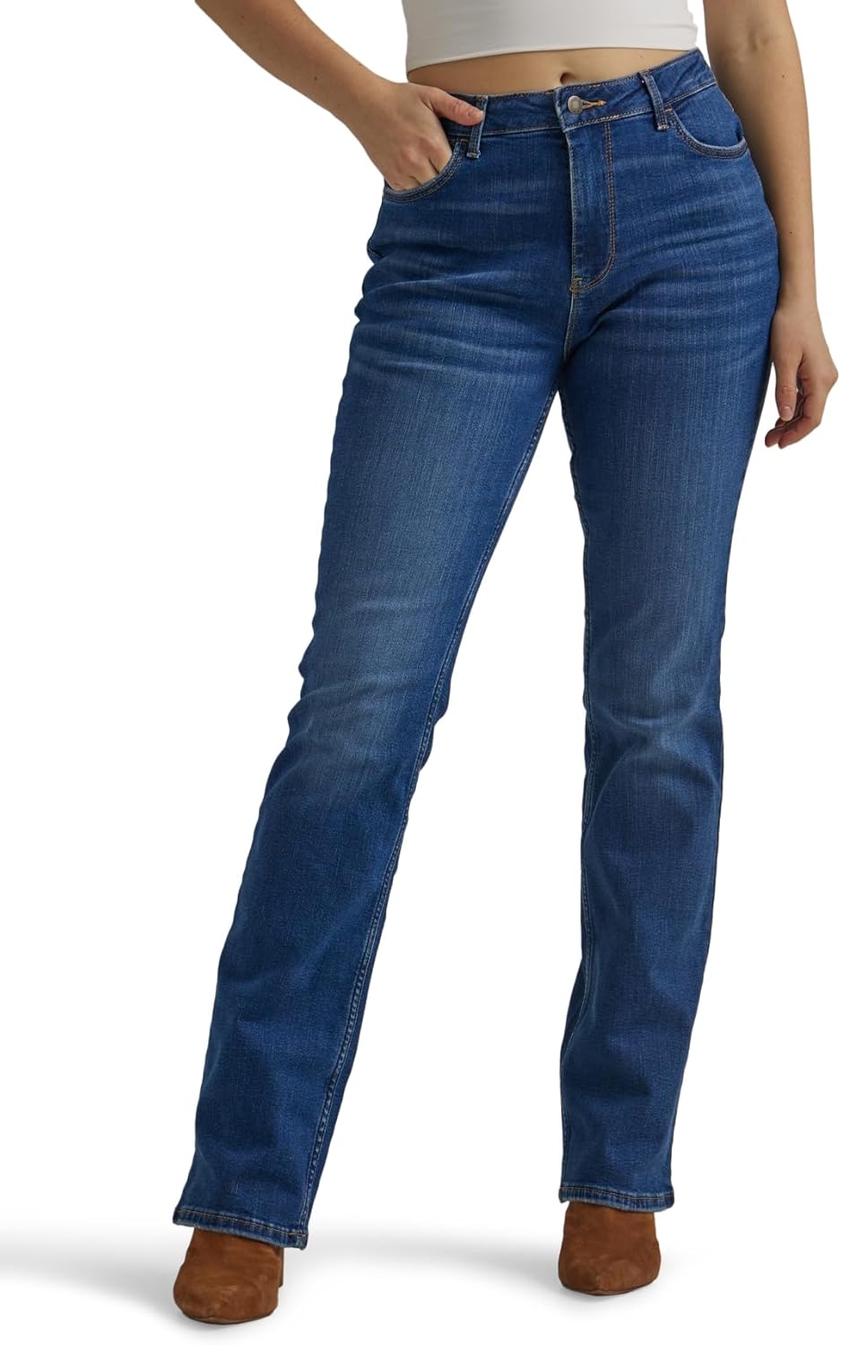 Wrangler Women's High Rise Bold Boot Jean for Timeless Style