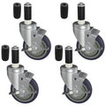 3 Inch Expanding Stem Caster Wheels Set of 4 - Heavy Duty Table