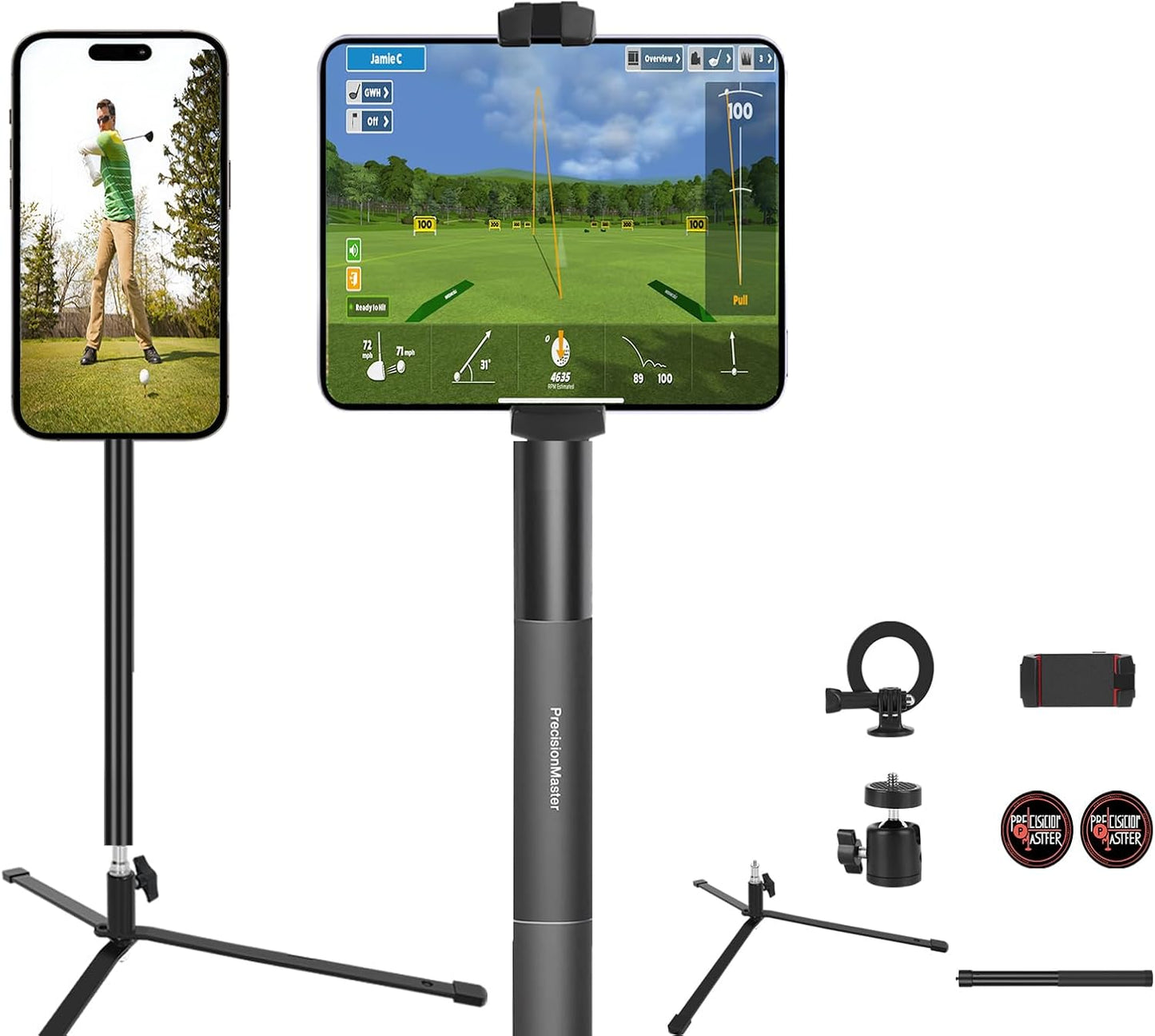 Golf Tripod - Heavy Duty Aluminum Base for iPad Pro Users
