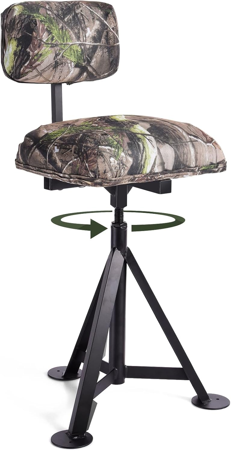 Adjustable Swivel Hunting Chair - Comfort & Mobility!