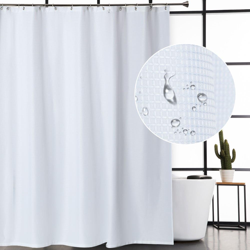CAROMIO Extra Long Shower Curtain - 96 Inch Height for Luxury Bathrooms