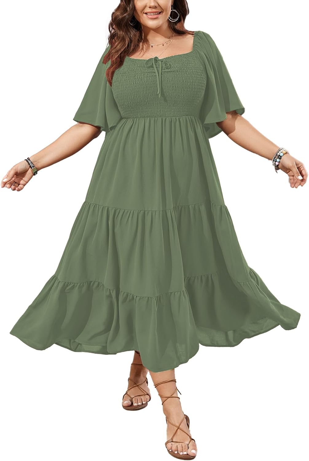 SCOMCHIC Women's Plus Size Flowy Maxi Dress for Every Occasion
