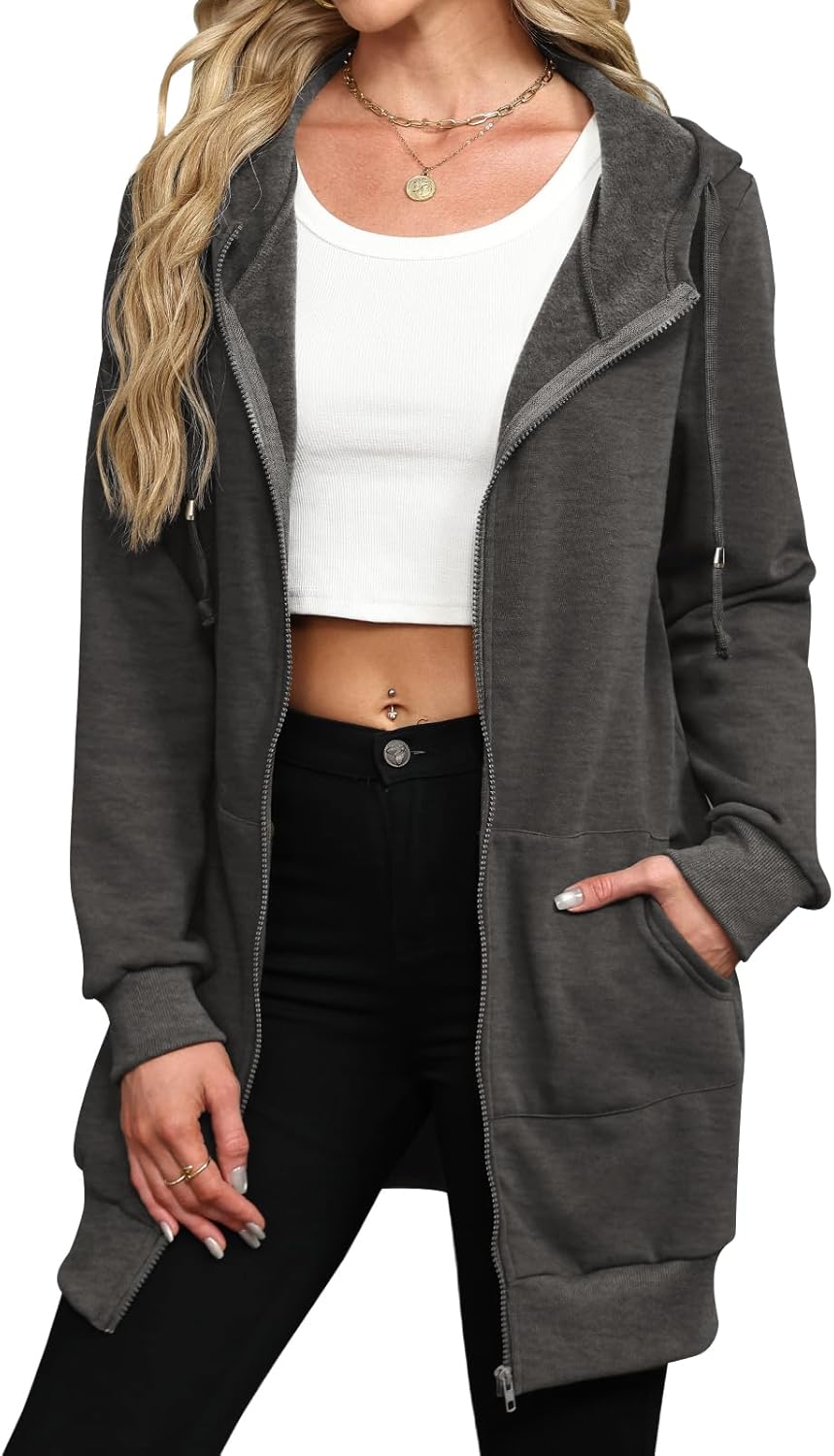 Locryz Women's Casual Zip Up Hoodies for Fall and Winter Wear