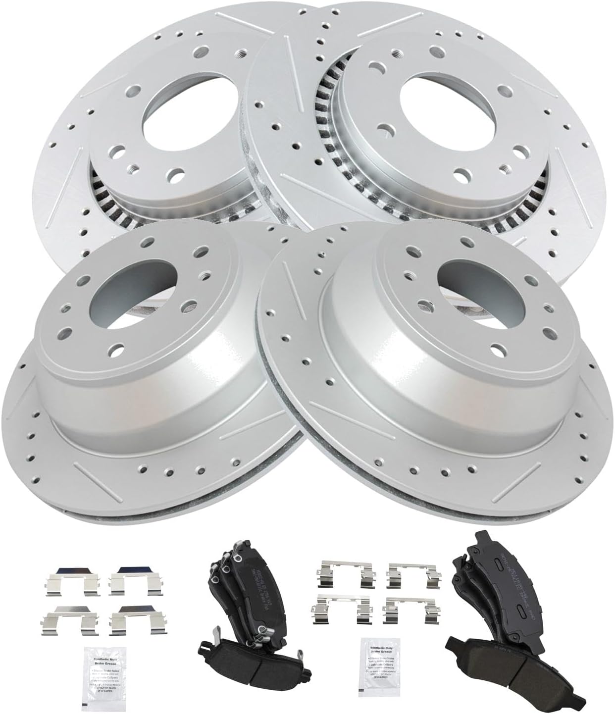 TRQ Brake Pad & Rotor Kit for 2006-2009 Buick & Chevy Models