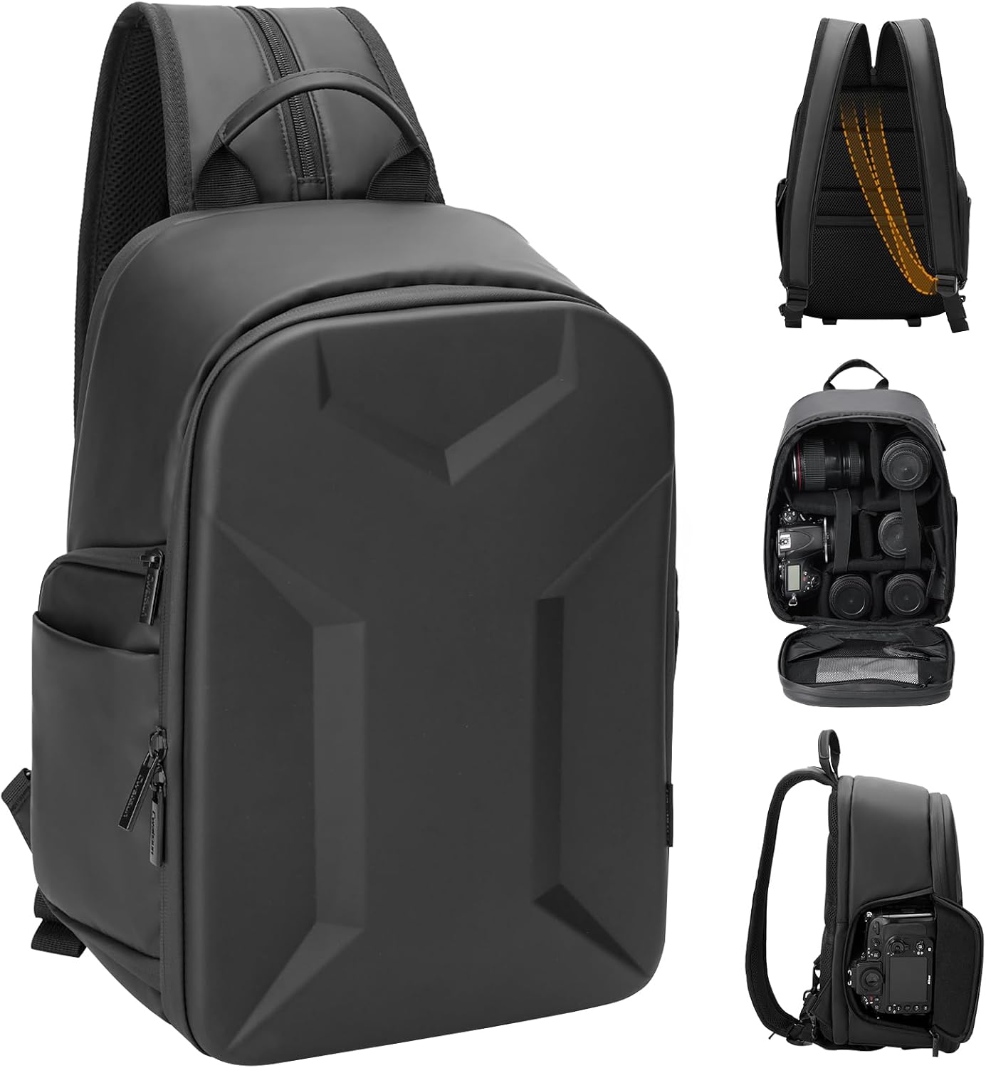 Cwatcun 2 in 1 Camera Sling Bag for DSLR and Mirrorless Cameras