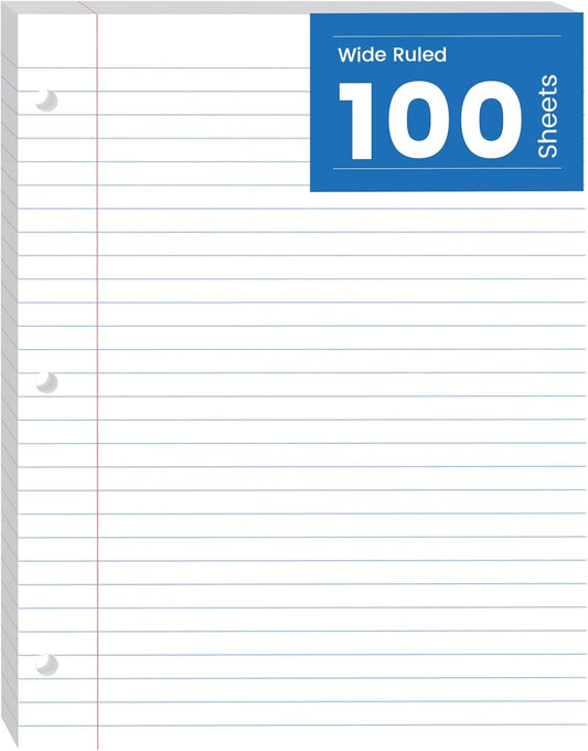 100 Sheet Wide Ruled Binder Paper by Aidunmis