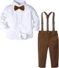 Toddler Suit for Boys Baby Wedding Outfit with Suspender - Classic