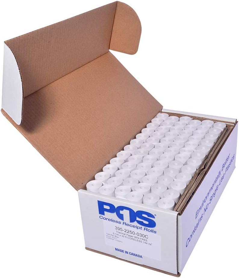 CORELESS BPA Free Thermal Paper Rolls for Poynt and PIDION Printers
