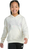 adidas girls Colorblock Fleece Hoodie for Everyday Comfort