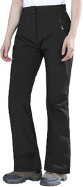 Women's Waterproof Softshell Fleece Lined Ski Snow Pants - High Rise