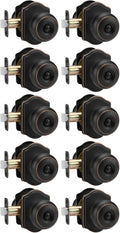 Oil Rubbed Bronze Door Knobs Interior Privacy - 10 Pack