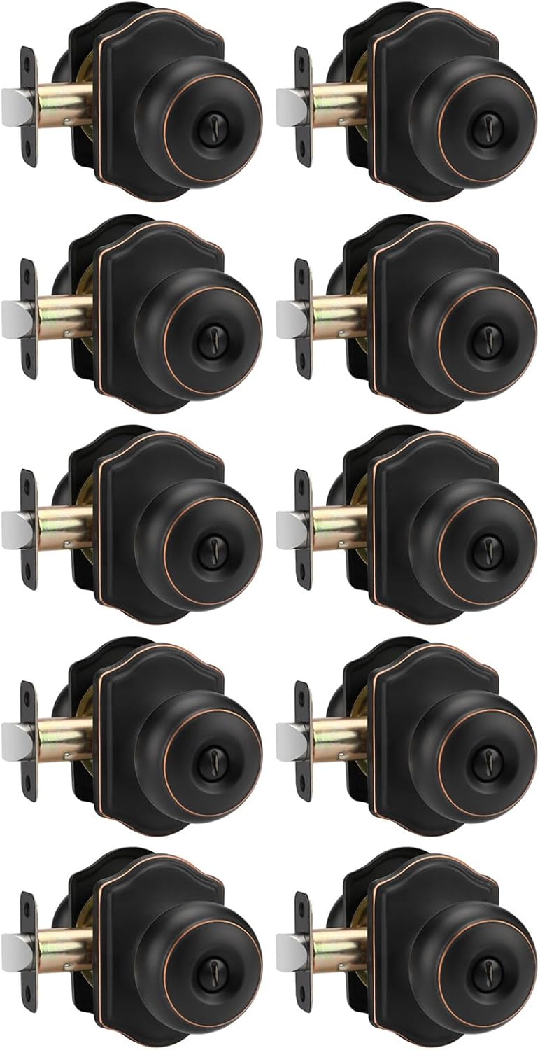 Goldenwarm Oil Rubbed Bronze Door Knobs for Bedrooms & Bathrooms