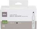 Low-Odor Dry-Erase Markers, Chisel Point Black Pack of 12 - Easy Erase