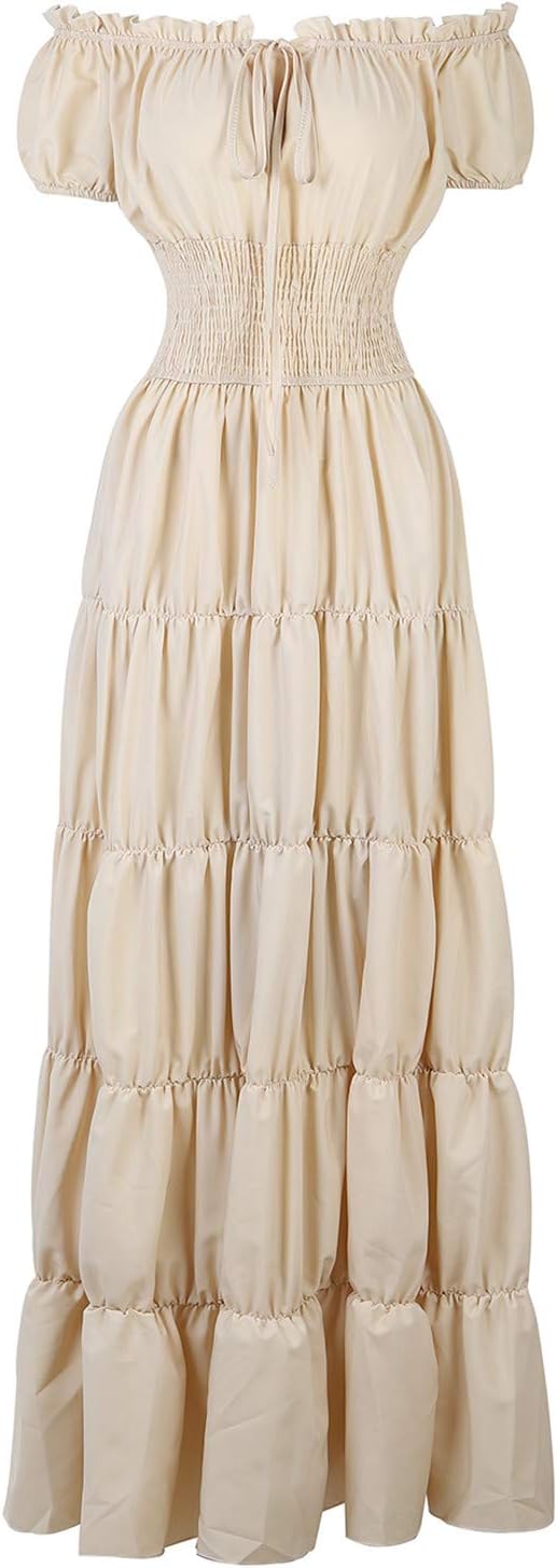 Women Renaissance Dress Pirate Peasant Wench Costume Gown