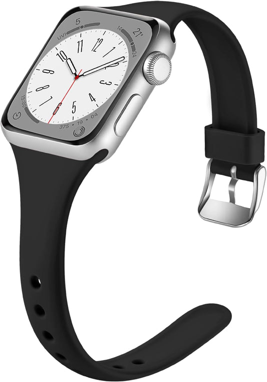 Ultra Slim Silicone Apple Watch Band by Laffav
