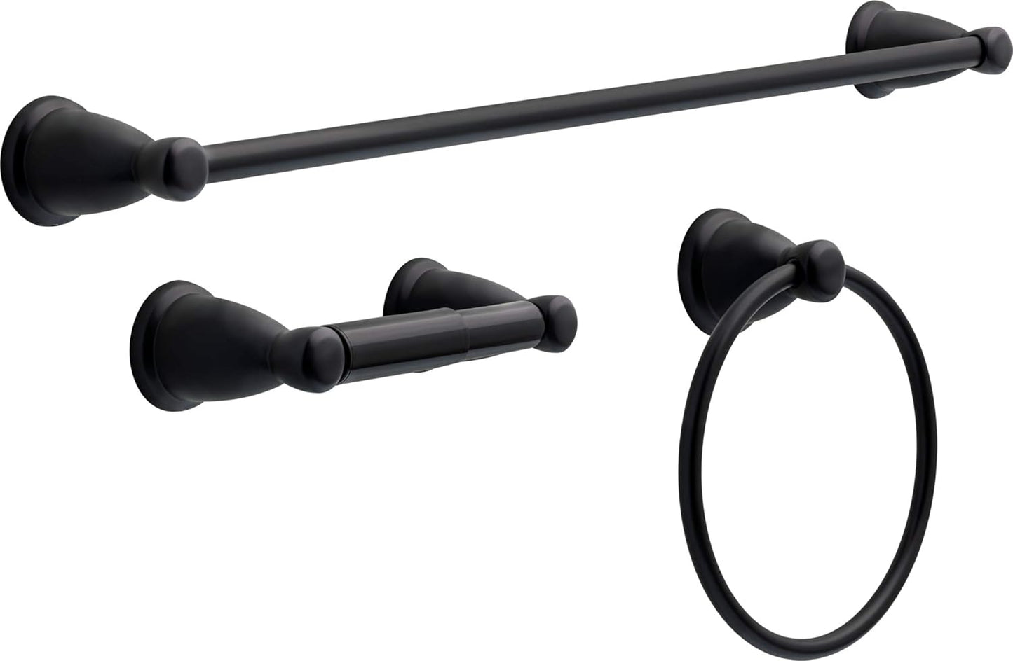 Franklin Brass Kinla 3-Piece Bathroom Set in Matte Black Finish