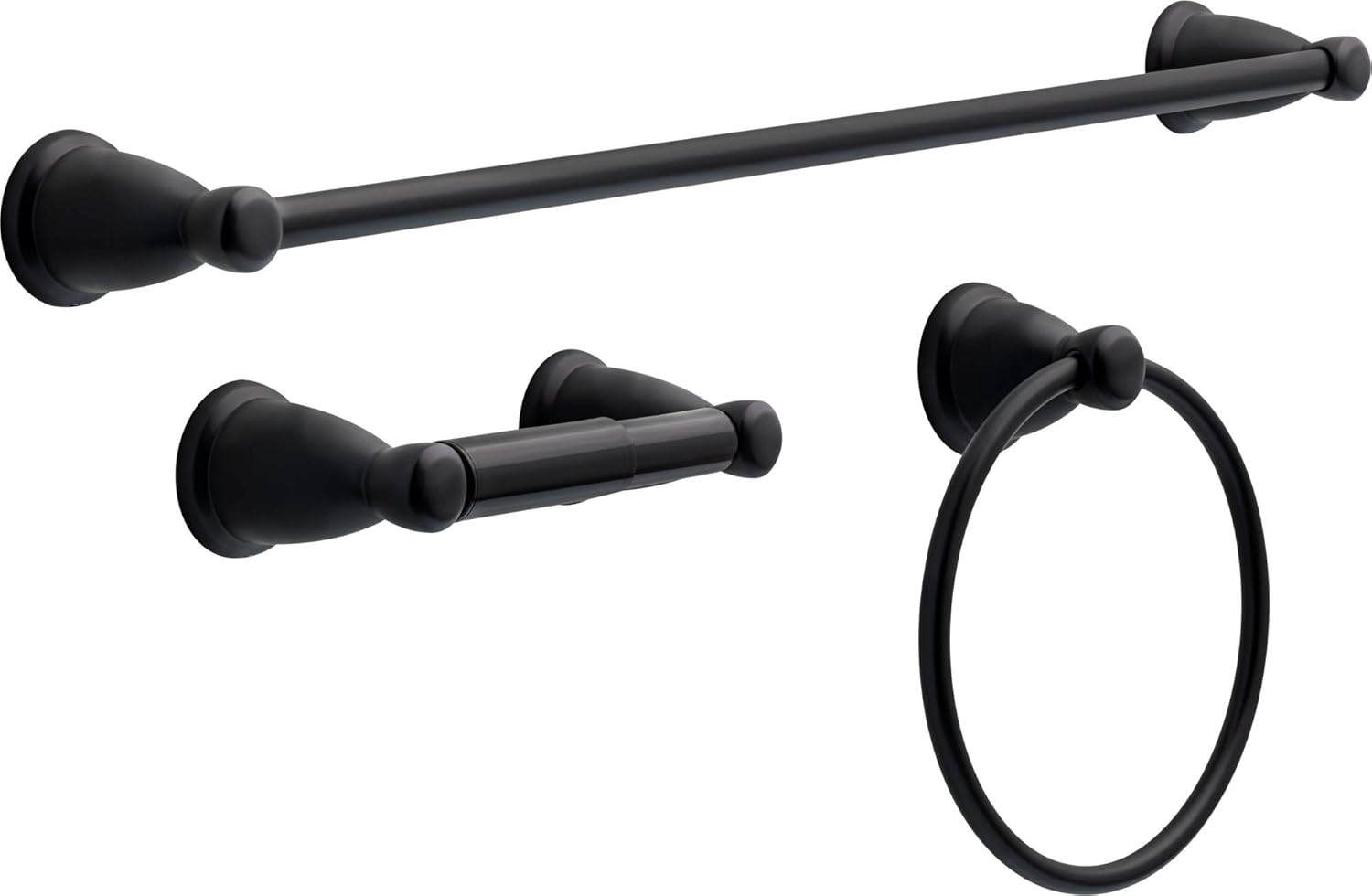 Franklin Brass Kinla 3-Piece Bathroom Set in Matte Black Finish