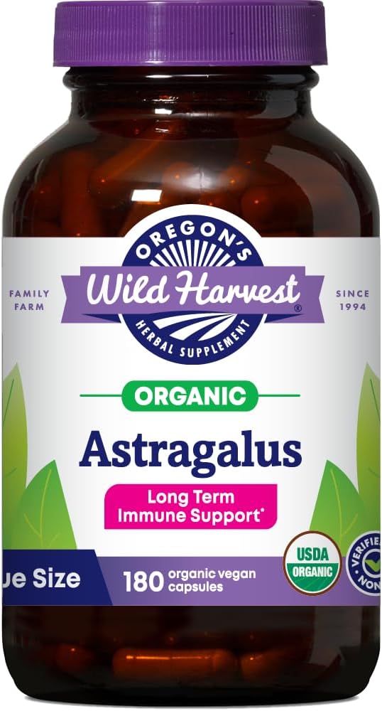Organic Astragalus Capsules for Long Term Immune Support