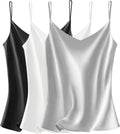 VIDUSSA Sexy Tank Tops Womens Satin Cami Top for Elegance