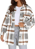Beaully Women's Flannel Plaid Shacket Button Down - Cozy Oversized Fit
