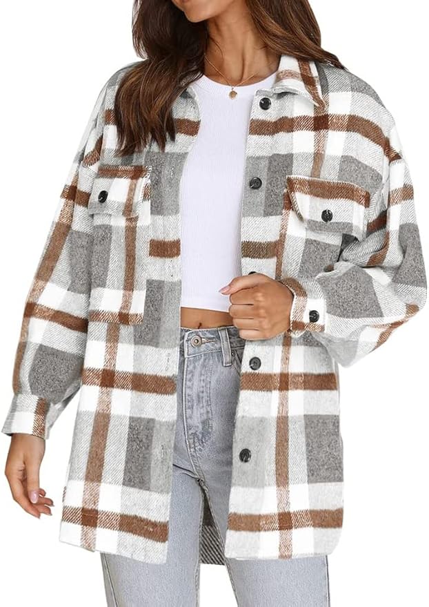 Beaully Women's Flannel Plaid Shacket for Stylish Comfort