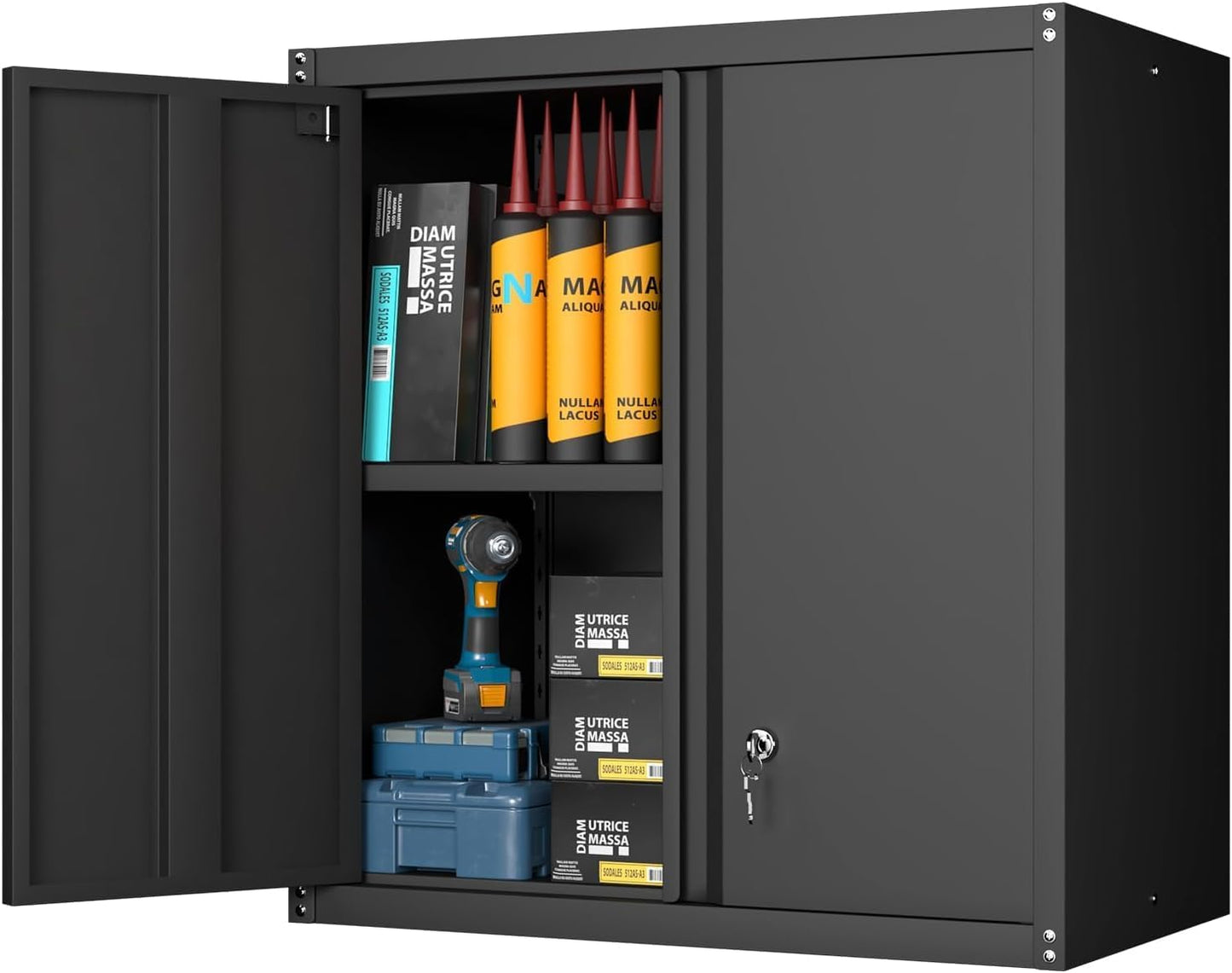 Locking Metal Wall Cabinets for Garage Storage Solutions