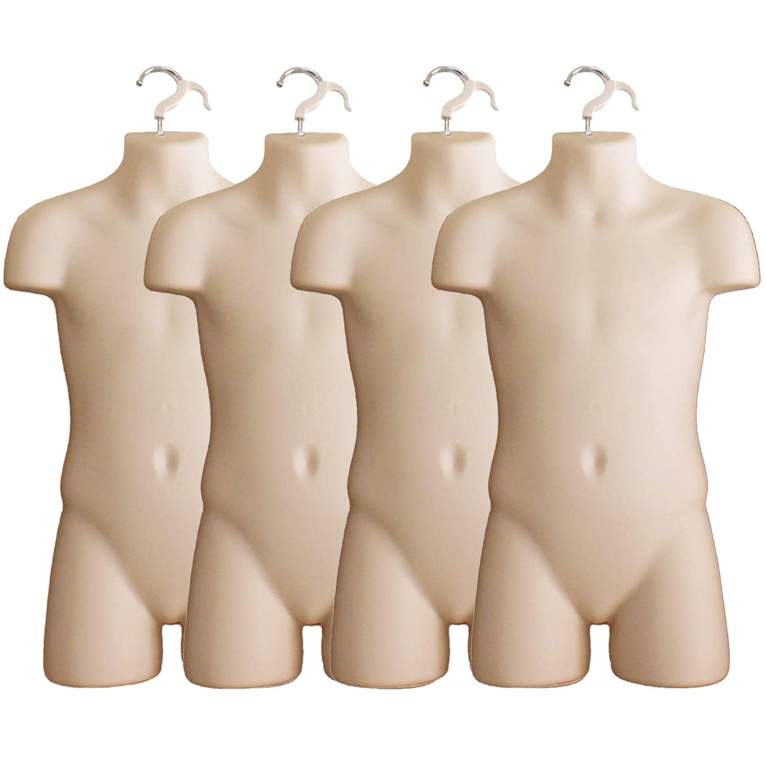 DisplayTown 4 Sets of Flesh Child Torso Dress Form for Display