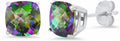 14k White or Yellow Gold 8mm Cushion-Cut December Topaz Studs