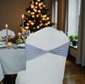 Spandex Chair Sashes 75 Pack Dusty Blue - Stretch Fit for Events