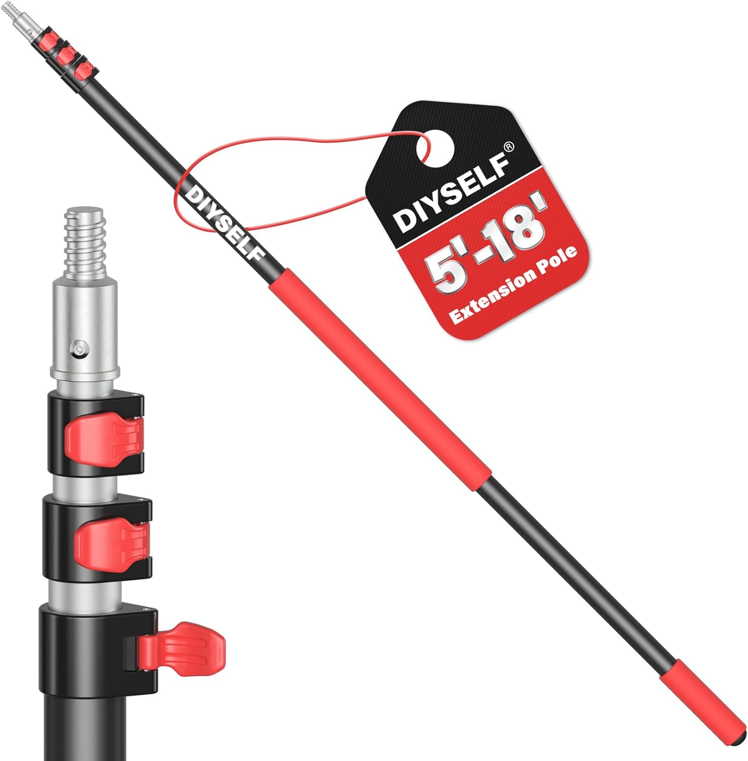 DIYSELF 18 FT Extension Pole for Safe High Reach Tasks