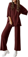 Two Piece Summer Lounge Set for Women - Comfortable Travel Outfit 0-2