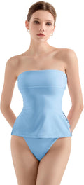 SUUKSESS Women Double Lined Tube Tops Side Split - Trendy Backless