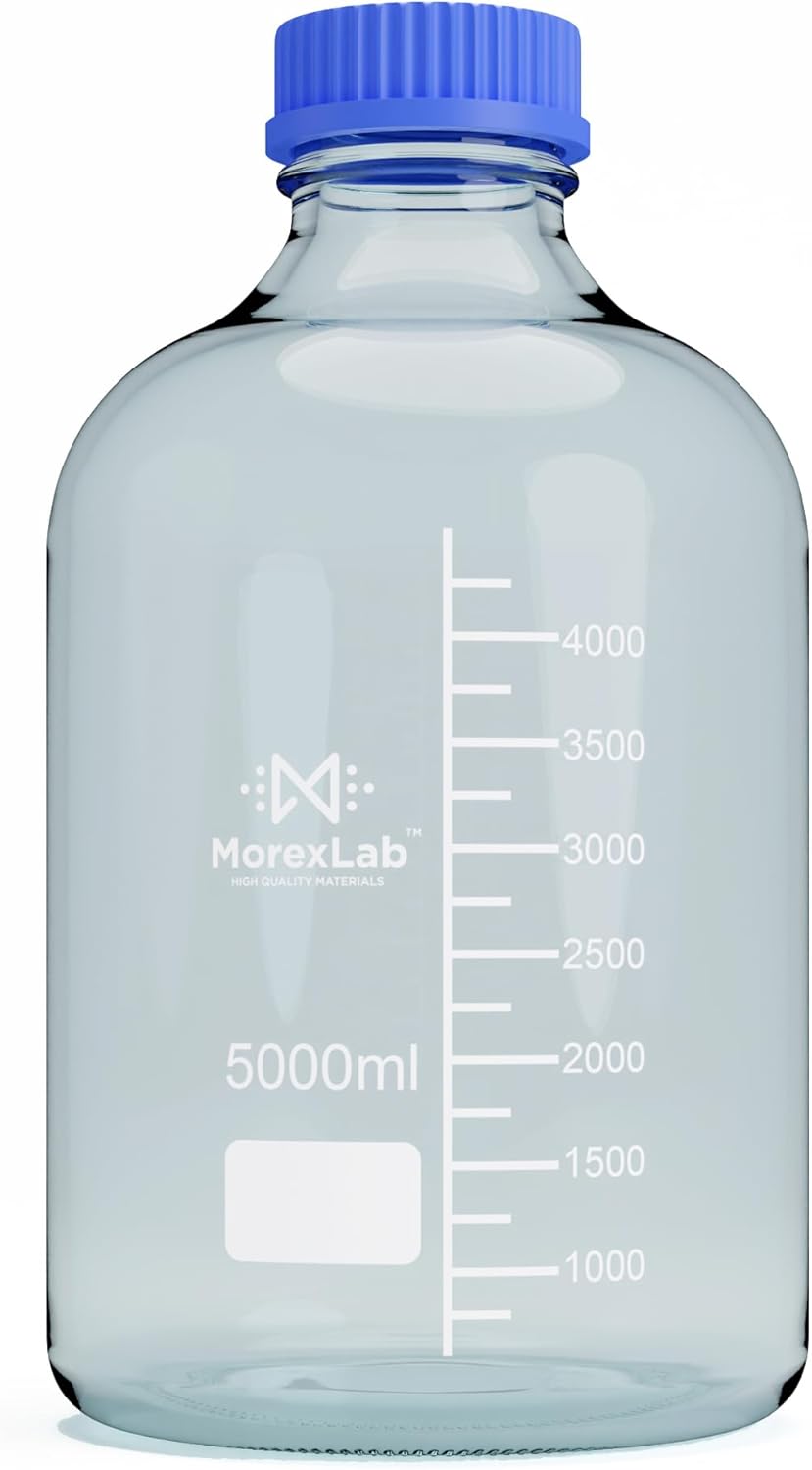 5000ML Borosilicate Glass Storage Bottles with Leakproof Cap