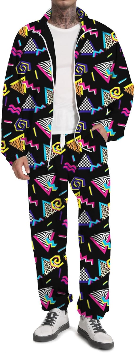 80s and 90s Tracksuit Costumes for Men - Retro Hip Hop Set