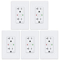 ELECTECK 5 Pack GFCI Outlets 20 Amp Weather Resistant - Safe Outdoor