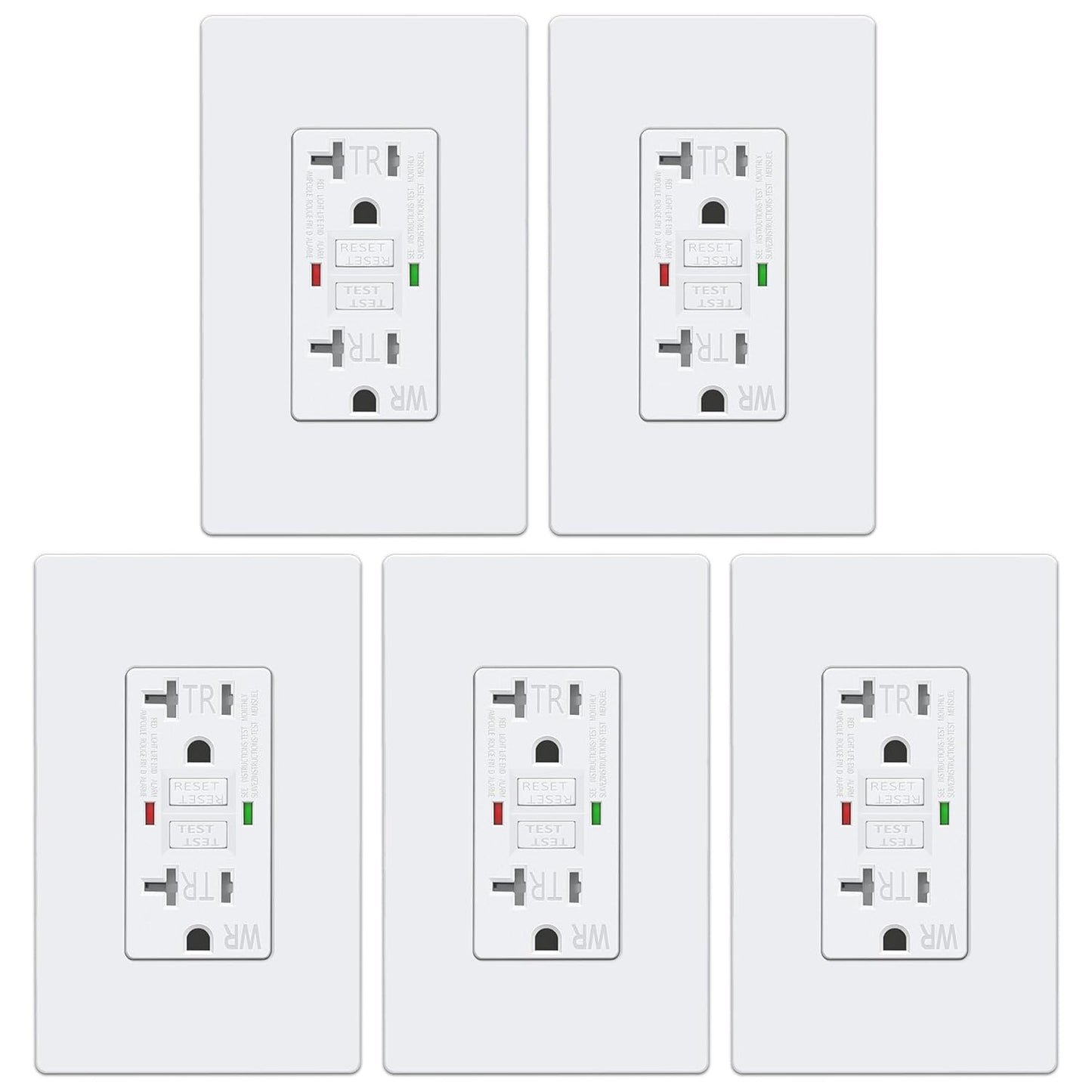 ELECTECK GFCI Outlets 20 Amp Pack for Outdoor Use and Safety